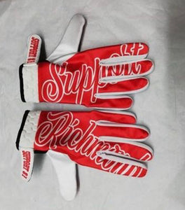 Red and White Support Richmond Gloves