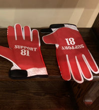 Load image into Gallery viewer, Red and White Support Richmond Gloves
