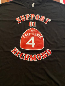 Black support 81 Richmond Highway 4 shirt
