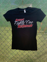 Load image into Gallery viewer, Black t shirt support eighty one richmond on front
